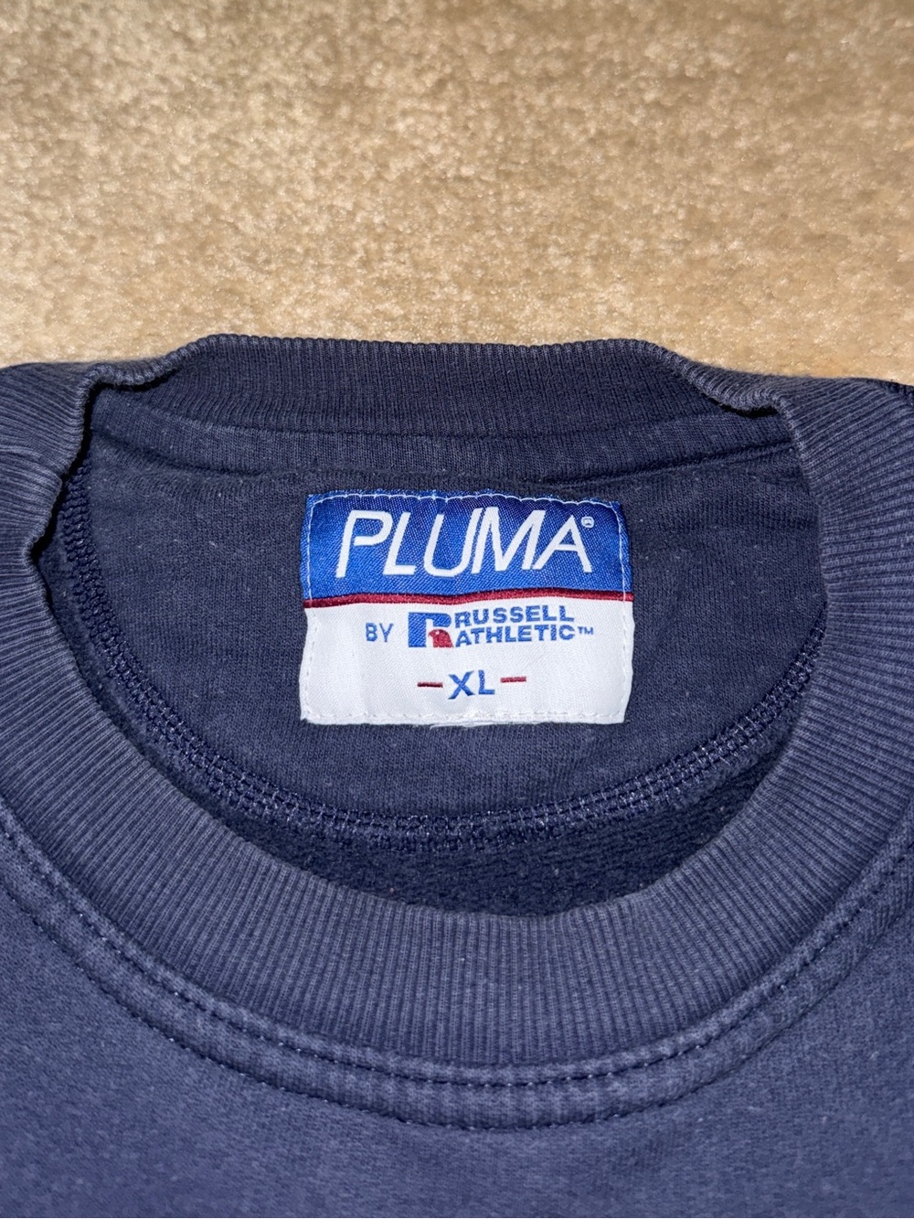 Vintage 90s Pluma by Russell Athletic Navy Crewneck Pullover XL